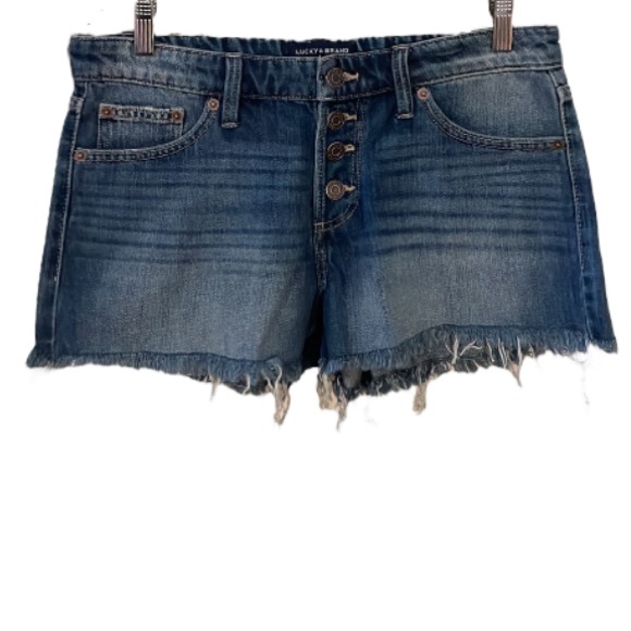 Lucky Brand The Cut-Off Denim Jean Shorts Size 28 - Picture 3 of 16